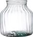 Hakbijl Glass Vase Organic - transparent - eco glass - 21 x 20 cm - Milk can vase