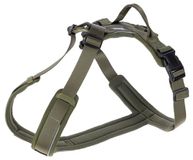 Kerbl Pet Harnas Dallas, Olijfgroen, Halsomtrek 37-52 Cm, Borstomtrek 52-60 Cm, Nylon, Y-Vorm, Reflecterend, Met Kliksluiting, Voor Middelgrote En Grote Honden