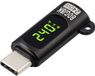 Renkforce USB-C Adapter [1x USB-C stekker - 1x USB-C bus (Power Delivery)] Aluminium LED Display USB-C® to USB-C® Adapter, 240W 80Gbps 8K LED-display laden