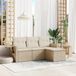 Maison Exclusive - Ensemble de meubles de jardin 4 pièces avec canapé et coussins, beige, en polyrotin