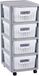 Curver Infinity Ladesysteem Dots - 4x11 L - Wit met Wielen