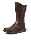 Fly London MES2913FLY Enkellaarzen Dames Leer Bruin Maat 42