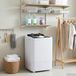 VidaXL Mini wasmachine met enkele wasbak 4,6 kg zwart en wit