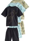Next - Jongens - Set van 3 pyjama's met short - Zwart