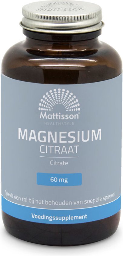 Mattisson Active magnesium citraat 400 mg 180 VC