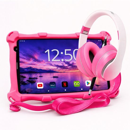 AngelTech Kindertablet PRO MAX / WiFi / 128 GB / Roze