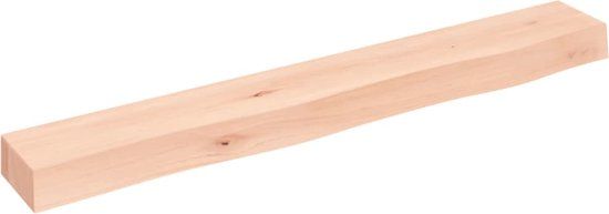 vidaXL Wandschap - 80x10x6 cm - onbehandeld massief eikenhout