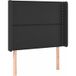 Maison Exclusive Tête de lit avec oreilles noir 103x16x118/128 cm similicuir