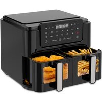Strex Airfryer XXL - 10L - 2500W - Dual Air Fryer - 10 Cooking Programs - Black