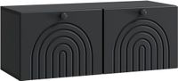 vidaXL Wandmontage TV-kast Zwart 78,5 x 31 x 30 cm Bewerkt hout
