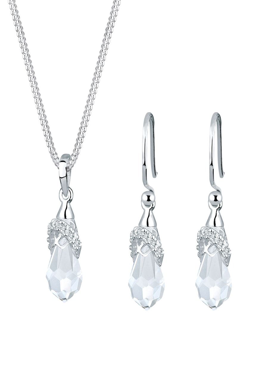 Elli Sieraden Set Dames Druppels - Zilver