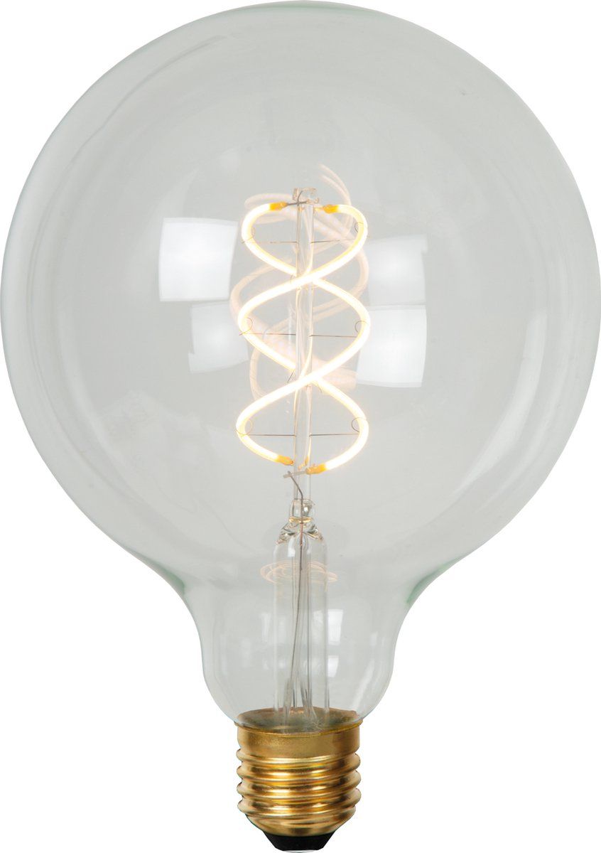 Lucide G125 Filament LED Lamp - E27 - 5W - 2700K - Dimbare - Ø 12,5 cm - Transparant