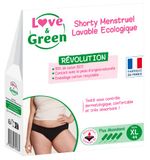 LG Shorty Menstrual, wasbaar, milieuvriendelijk, maat XL, Abondant