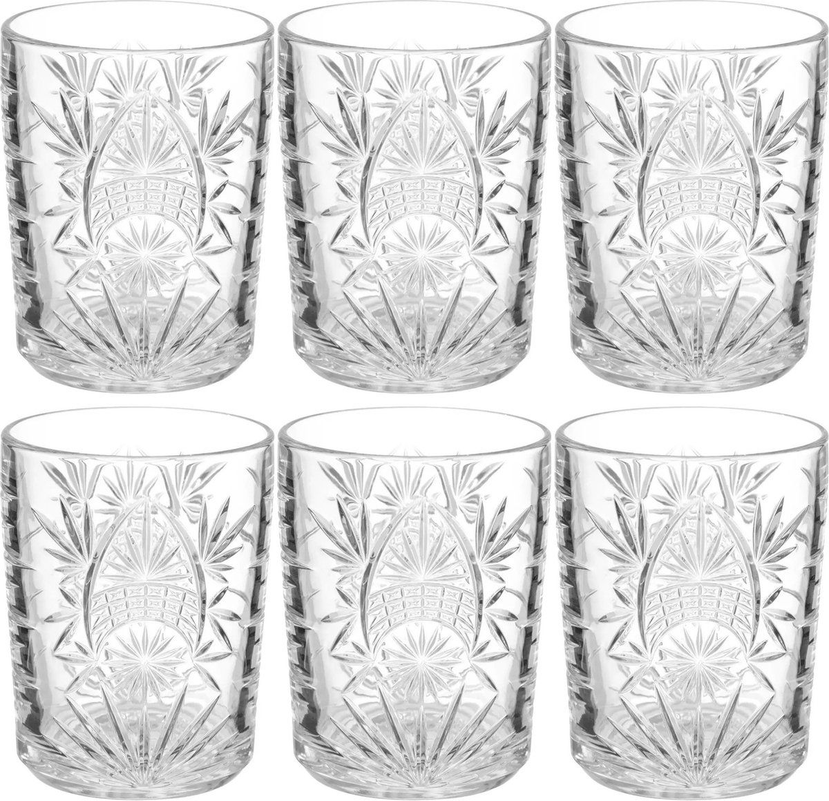 Secret de Gourmet Ayla - Drinkglazen - Set van 6 - 350 ml - Transparant