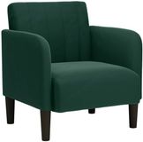 vidaXL Fauteuil met armleuningen, donkergroen, 54 cm, fluweel