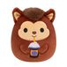 Squishmallows Wade le Loup-garou brun Peluche avec Frappé, 19 cm, édition Halloween