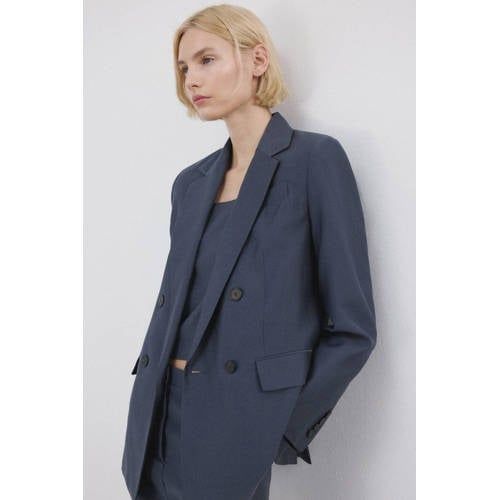 Mango Regular Blazer Grijsblauw