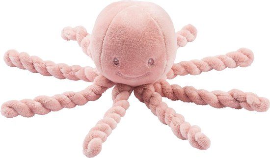 Nattou Octopus Lapidou Knuffel - Oudroze - 23 cm