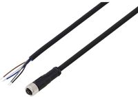 TRU COMPONENTS TC-13751960 Aansluitkabel M8 x 1 5-polig recht 5 m Zwart