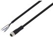 TRU COMPONENTS TC-13751960 Aansluitkabel M8 x 1 5-polig recht 5 m Zwart