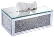 Solidchoice - Sparky Boîte à mouchoirs en verre avec diamants en cristal - Élégant porte-serviettes en papier