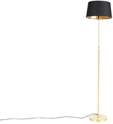 QAZQA parte fl Vloerlamp met lampenkap 1 lichts H 1680 mm Zwart