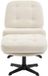 Vente-unique Fauteuil met voetenbank in gebroken wit getextureerde stof TOLOZI