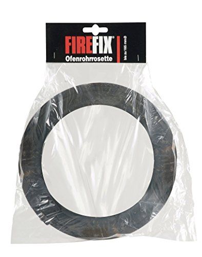 FIREFIX 1757 FAL verstelbare rozet (diameter 100-120 mm), 4,4 cm breed, ø 100, 110 en 120 mm voor 0,6 mm dikke ovenbuizen, zilver