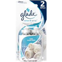 Glade Sense & Spray Pure Clean Linen Refill Pack – 18 ml (2 stuks)