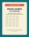 Large Print Brain Games for Seniors: Easy Puzzles, Memory Activities, Word Searches, and Relaxing Focus Games