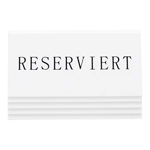 Securit Tafelstandaard 'Reserviert' - Wit Acryl - 5 Stuks