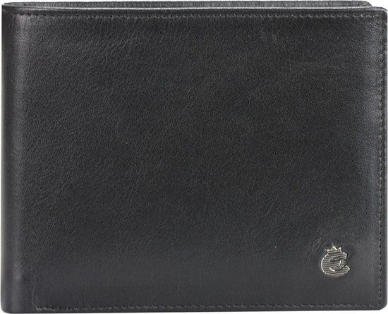Esquire Harry Portemonnee Leer 12 cm - Jongens - Horizontaal - Black