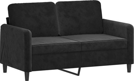 vidaXL Tweezitsbank 120 cm fluweel zwart