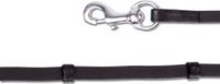Waldhausen Ijslandse Teugels Met Karabijnhaak - Leer - Zwart/Zilver