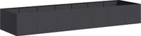 vidaXL Plantenbak - 280x80x40 cm - Staal - Zwart