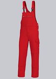 BP 1482-060-81-56 tuinbroek, stoffen bretels met rubberen inzetstuk, 300,00 g/m² puur katoen, rood, 56
