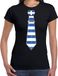 Bellatio Decorations Chemise déguisement femme - cravate Grèce - noir - supporter - soirée à thème XS