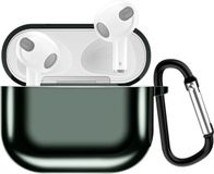 By Qubix Qubix AirPods 3 hoesje - TPU - Electroplating series - Donkergroen