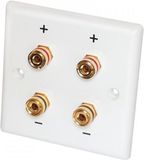 Dynavox Luispreker wandplaat - 2-voudig - Verguld - 85x85mm - Wit