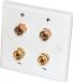 Dynavox Luispreker wandplaat - 2-voudig - Verguld - 85x85mm - Wit