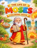 Moses Bible Coloring Book for Kids Ages 4–8