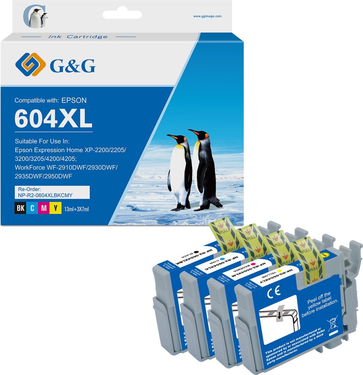 G&G Huismerk Inktcartridge 604XL Alternatief voor Epson 604 604XL - multipack