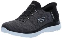 Skechers Dames Summits Dazzling Haze Espadrilles, Black Mesh/White Trim, 40 EU Large