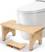 Bamboe tabouret de toilette pour adultes - Tabouret de toilette pliable avec patins antidérapants - Tabouret de toilette ergonomique pour salle de bain