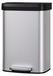 StarTech Metalen prullenbak - Trapafvalbak met deksel - 50 liter - RVS-look - Rechthoekig - 1 compartiment - 40,4 x 38 x 58,6 cm