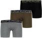 Superdry BOXER TRIPLE PACK Homme Slip - Raven Black Marl
