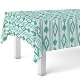 Martina Home Tafelkleed, wasdoek, Malorqué, turquoise, 140 x 140 cm