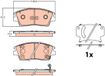 TRW Remblokkenset GDB2197 voor Hyundai Tucson, Kia Sportage