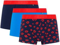 Happy Socks - 3-Pack Kisses Up Short Boxers - Heren - Navy