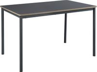 en.casa Eettafel Lindesberg 120x70x75 cm grijs eikenkleurig en zwart